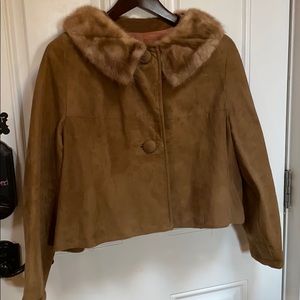 Vintage Waist Coat with Fur Collar